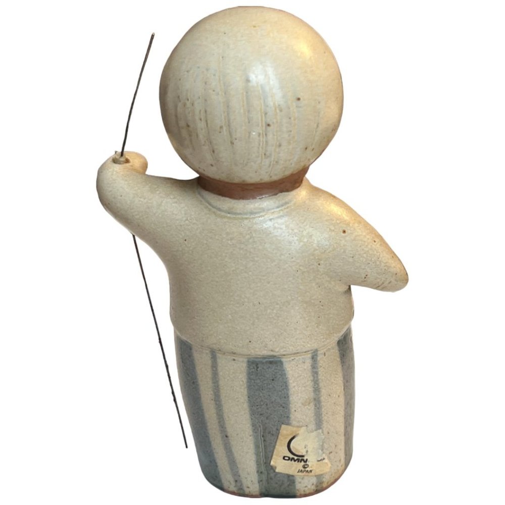 FITZ & FLOYD Pair of Vtg UCTCI Stoneware Pottery Children Salt & Pepper Japan - Picture 11 of 13